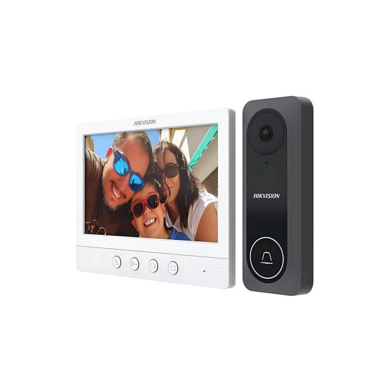 Kit videointerfon pe 4 fire HIKVISION DS-KIS212