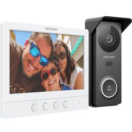 Kit videointerfon pe 4 fire HIKVISION DS-KIS213 (B)