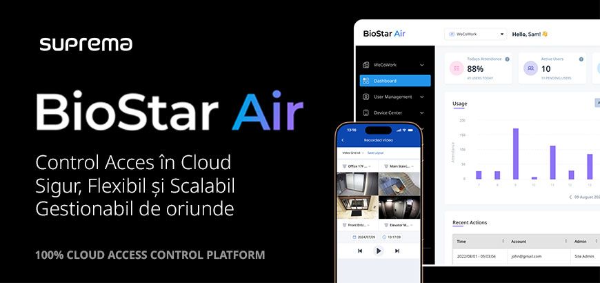 Suprema BioStar Air - Plaforma de control acces în cloud